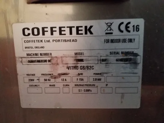 COFFETEK VITRO COFFEE MACHINE