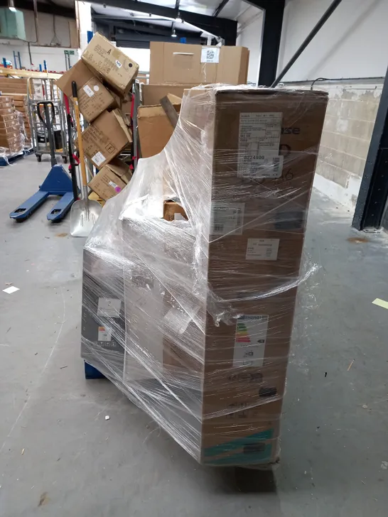 PALLET OF ASSORTED DAMAGED AND FAULTY TELEVISIONS TO INCLUDE HISENSE, AOC AND PANASONIC - COLLECTION ONLY 