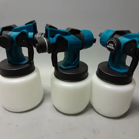 3 PAINT SPRAY GUN CONTAINERS