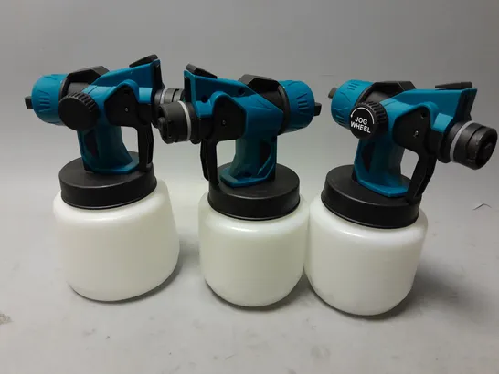 3 PAINT SPRAY GUN CONTAINERS