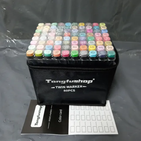 TONGFUSHOP 80PCE TWIN MARKER SET WITH CASE