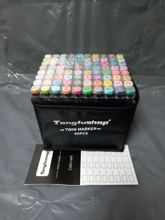 TONGFUSHOP 80PCE TWIN MARKER SET WITH CASE