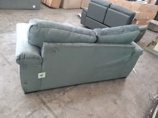 DESIGNER SILVER FABRIC TWO SEATER SOFA