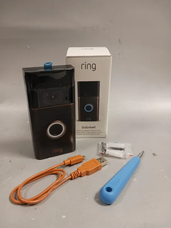 BOXED RING BATTERY-POWERED HD VIDEO DOORBELL 