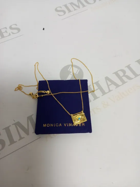 MONICA VINADER GOLD COLOURED ROPE CHAIN PENDANT NECKLACE 