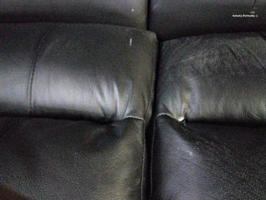 DESIGNER BLACK FAUX LEATHER TWO SEATER SOFA 