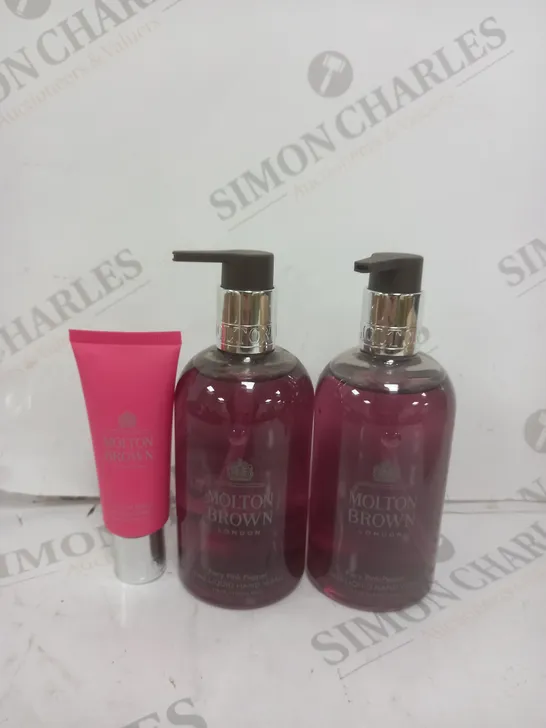 SET OF 3 MOLTON BROWN ITEMS TO INCLUDE - FIERY PINK PEPPER HAND WASH - HAND CREAM 