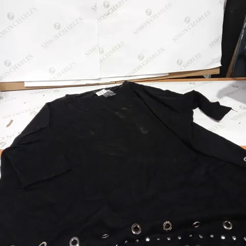 FRANK USHER BLACK BUTTONED JUMPER SIZE UNSPECIFIED 