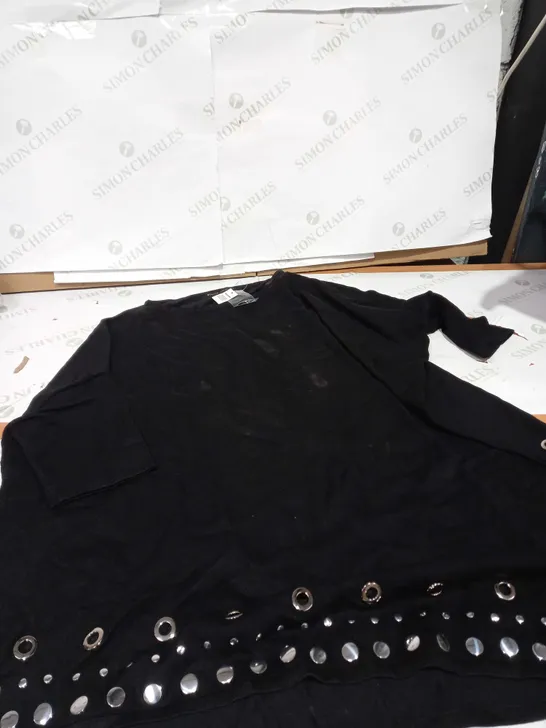 FRANK USHER BLACK BUTTONED JUMPER SIZE UNSPECIFIED 