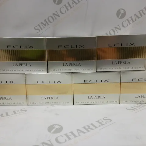 LOT OF APPROX 7 X 200ML ECLIX LA PERLA PERFUMED BODY CREAM 