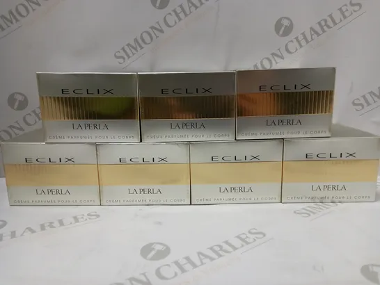 LOT OF APPROX 7 X 200ML ECLIX LA PERLA PERFUMED BODY CREAM 