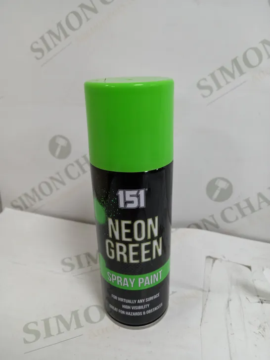 BOX OF 12 X 151 NEON GREEN SPRAY PAINT