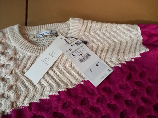 ZARA CHUNKY KNIT JUMPER - EUR L