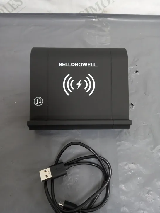 BELL HOWELL 2-IN-1 SPEAKER AND WIRELESS CHARGER 