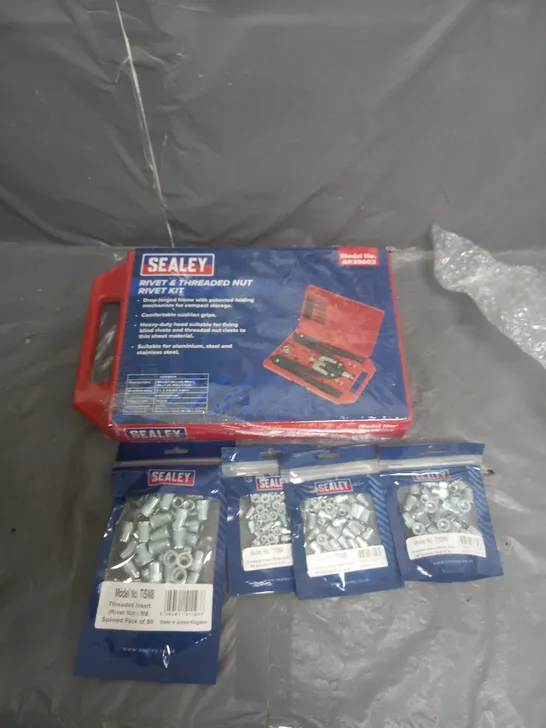 SEALEY RIVET & THREADED NUT RIVET KIT 