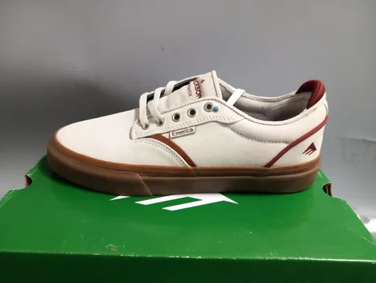 BOXED EMERICA DICKSON WHITE/RED/GUM SIZE 7