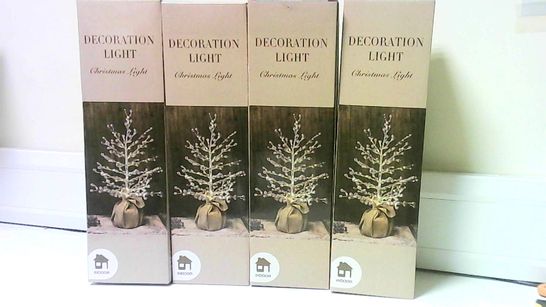 LOT OF 4 BOXED DECORATION LIGHT CHRISTMAS TREE LIGHTS INDOOR USE HEIGHT 50CM 