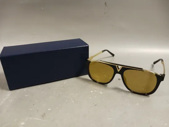 LOUIS VUITTON GOLD TINTED LENS SUNGLASSES 