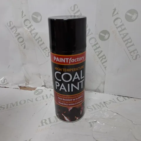 12 PAINTFACTORY HIGH TEMPERATURE COAL PAINT (12 x 400ml) - COLLECTION ONLY