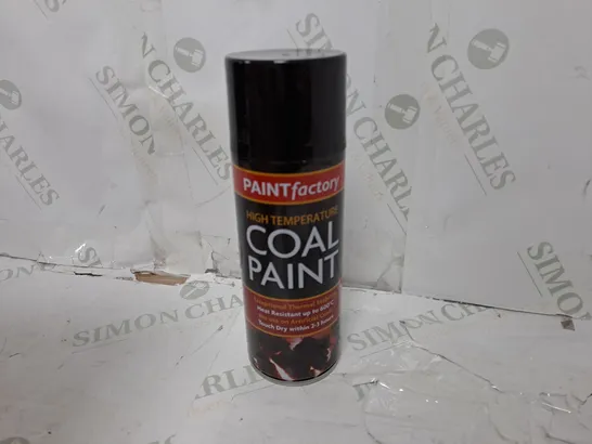 12 PAINTFACTORY HIGH TEMPERATURE COAL PAINT (12 x 400ml) - COLLECTION ONLY