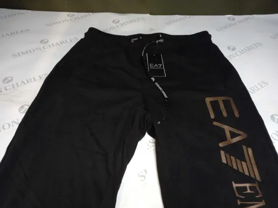 EMPORIO ARMANI LOGO JOGGERS IN BLACK - LARGE