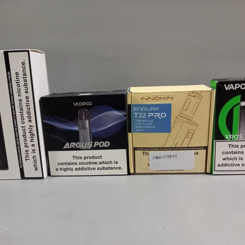 BOX OF APPROXIMATELY 10 ASSORTED E-CIGARATTES TO INCLUDE VOOPOO, VAPORESSO, INNOKIN ETC.
