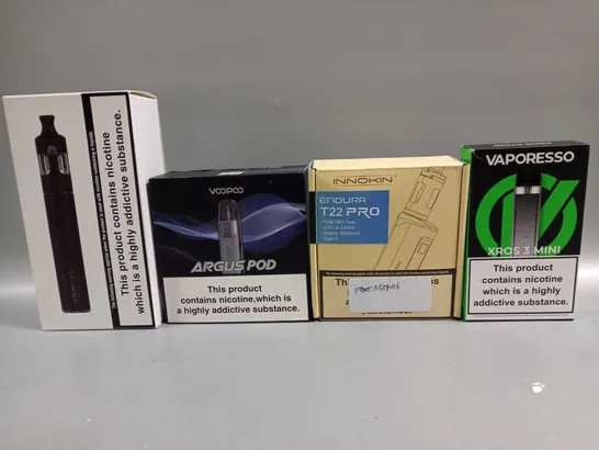 BOX OF APPROXIMATELY 10 ASSORTED E-CIGARATTES TO INCLUDE VOOPOO, VAPORESSO, INNOKIN ETC.