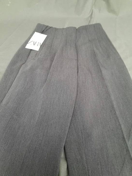 ZARA LIGHT GREY SMART TROUSERS - XS