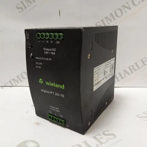 WIELAND WIPOS P1 POWER SUPPLY 10A 240W 115-230VAC INPUT VOLTAGE 22.5-24.5VDC OUTPUT VOLTAGE