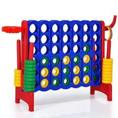 BOXED COSTWAY JUMBO 4 IN A ROW 4-TO-SCORE GIANT GAME SET - RED