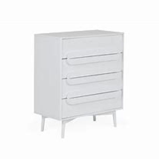 BOXED ANDERS 4-DRAWER CHEST IN WHITE - 2 BOXES COMPLETE