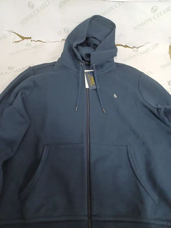 POLO RALPH LAUREN NAVY JACKET WITH HOOD - MEDIUM