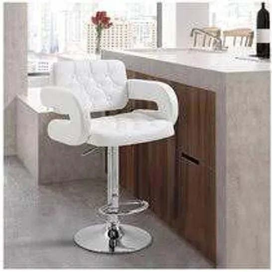 BOXED BOVILLE ADJUSTABLE SWIVEL BAR STOOL COKOUR: WHITE