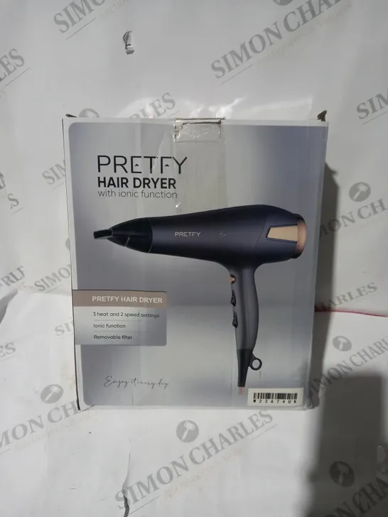 BOXED PRETFY HAIR DRYER IN BLACK