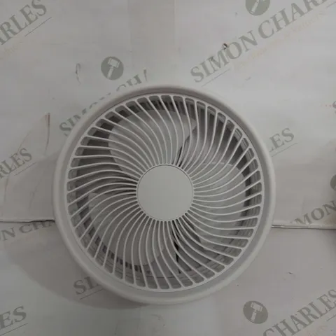 BELL & HOWELL RECHARGEABLE EXTENDABLE DESK & FLOOR FAN, WHITE