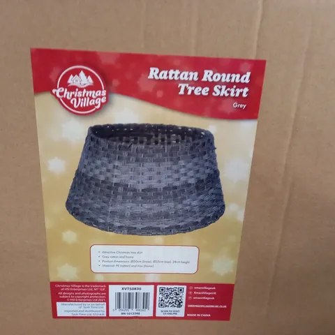 RATTAN TREE ROUND SKIRT IN GREY