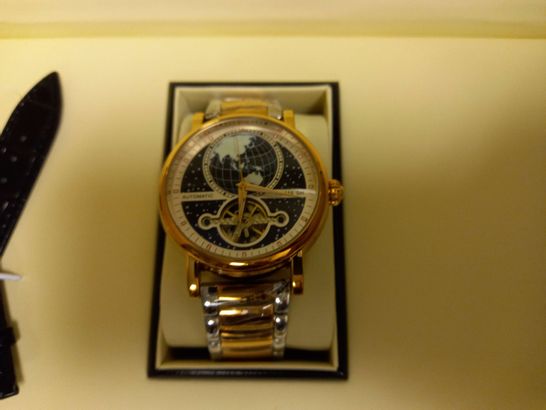 HELMA DH AUTOMATIC TOURBILLON MOVEMENT STAINLESS STEEL STRAP WATCH WITH ALTERNATE LEATHER STRAP RRP £800