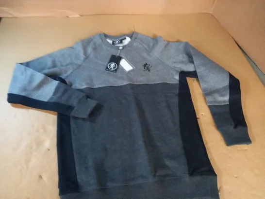 GYMKING MINDFIELD CREW JUMPER IN GREY - S