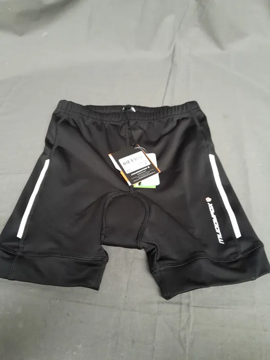 MUDDYFOX CYCLING PADDED SHORTS IN BLACK - 11-12 YEARS