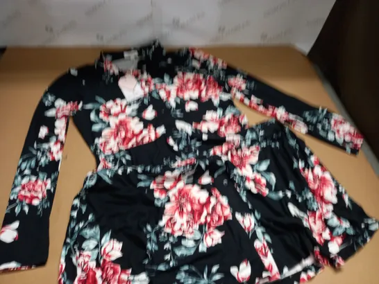 STELLA MORGAN FLORAL BUTTON DRESS - UK 14