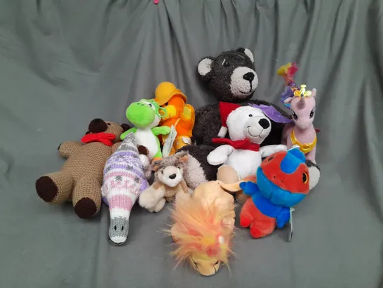 BOX OF ASSORTED PLUSH SOFT TEDDIES