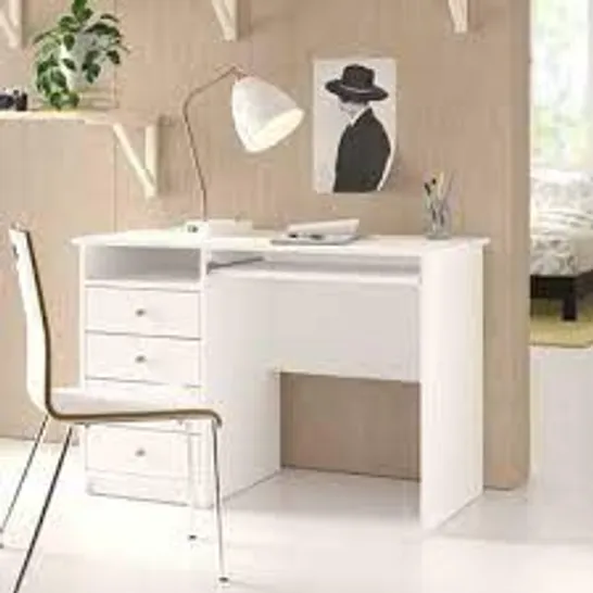 BOXED BUCKLETON MARCONIE STUDY DESK WHITE GLOSS/WHITE