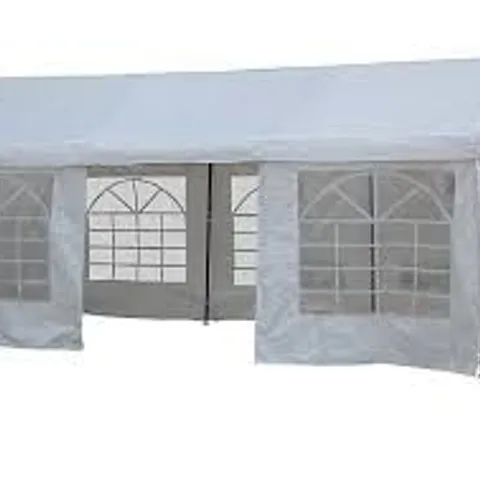 BOXED Suhali BLOOMA BETTY WHITE RECTANGULAR GAZEBO TENT (H) 2.81M (W) 5.96M (D) 2.97M (1 BOX)