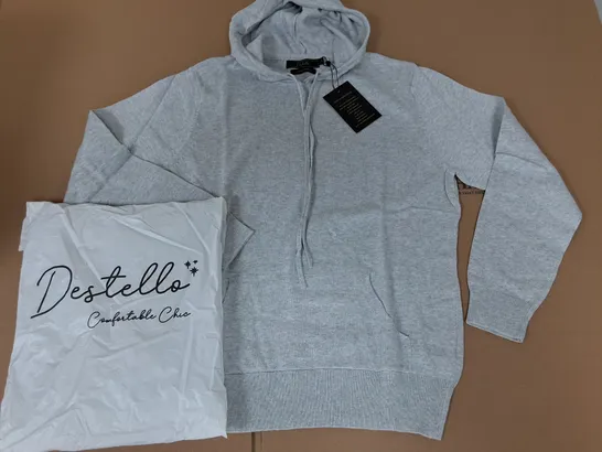 LOT OF 5 DESTELLO SAFFRON HOODIES IN GREY - S