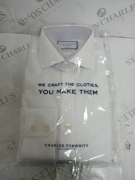 CHARLES TYRWHITT WHITE LONG SLEEVE SHIRT SIZE 15/28 