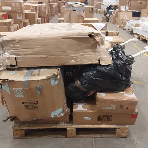 PALLET OF ASSORTED FURNITURE PARTS AND CONSUMER GOODS 