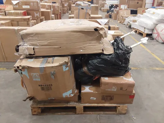 PALLET OF ASSORTED FURNITURE PARTS AND CONSUMER GOODS 