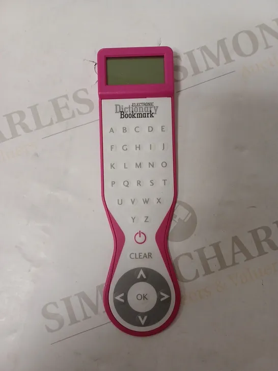 IF ELECTRONIC DICTIONARY BOOKMARK - ENGLISH, PINK