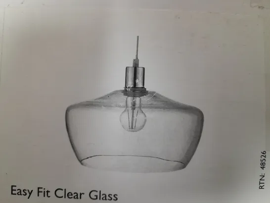 BOXED DAR LIGHTING FIDELLA EASY FIT CEILING PENDANT CLEAR GLASS