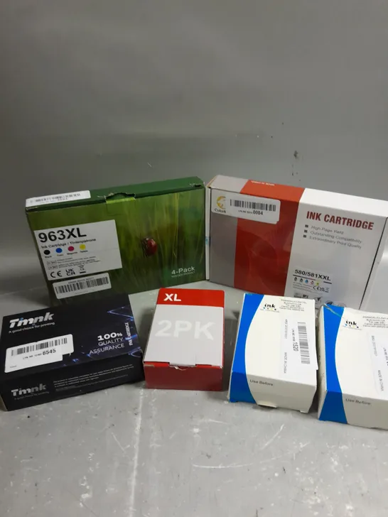 APPROXIMATELY 40 ASSORTED PRINTER INK CARTRIDGES IN VARIOUS BRANDS TO INCLUDE TIM-INK, COLORKING ETC 